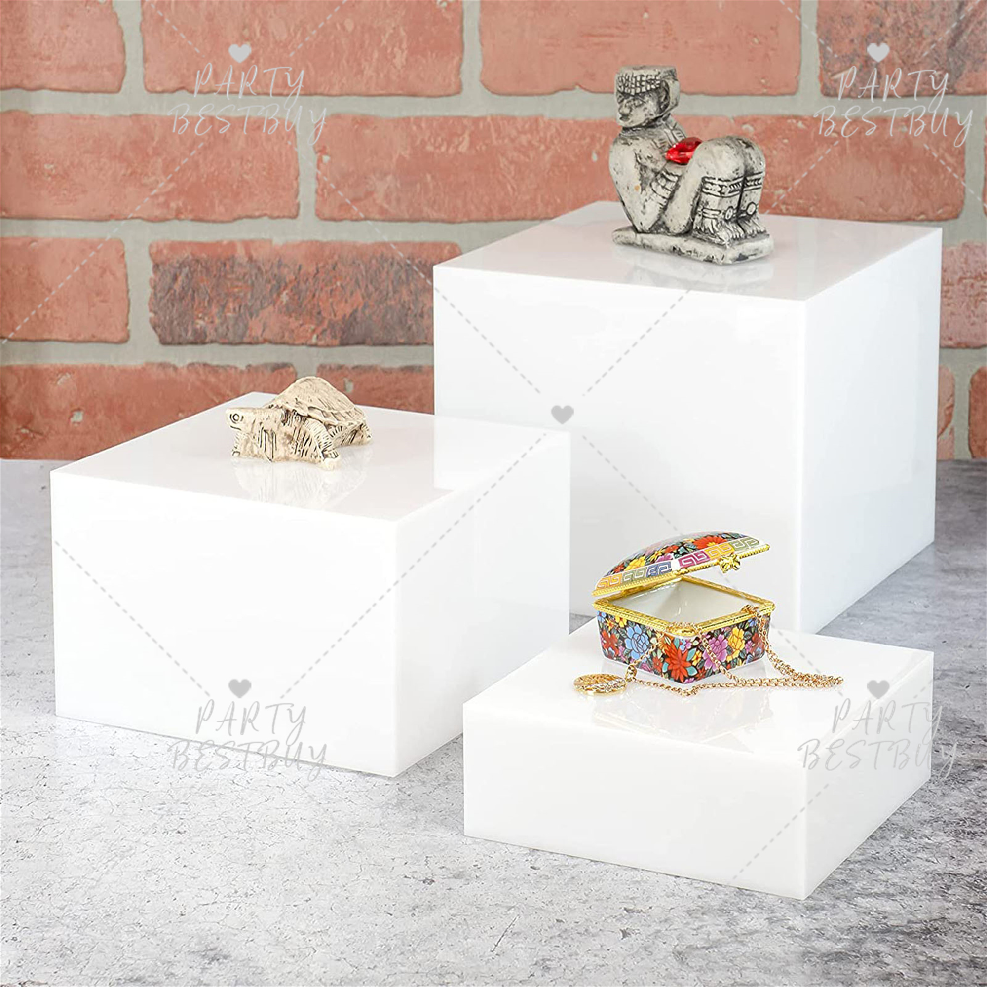 Acrylic Display Risers Boxes_xy07i00_06 3x Acrylic Display Risers Boxes